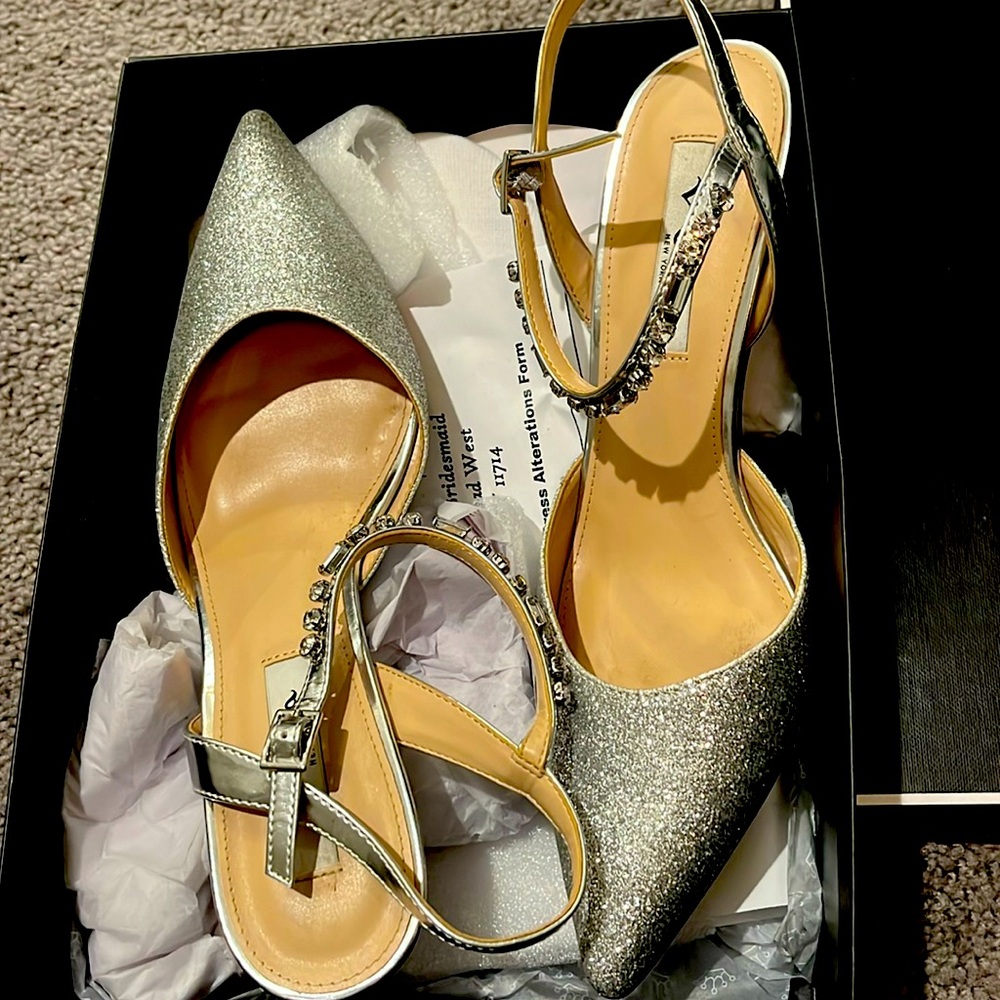 Nina Used Silver Heels